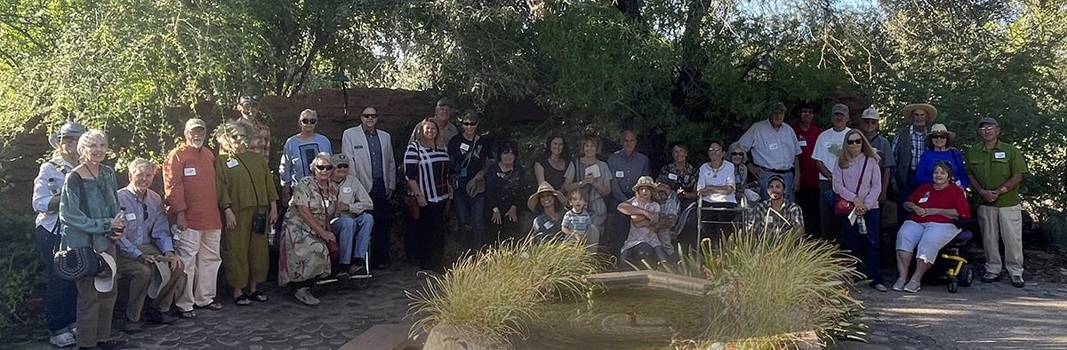 The whole group in the Desert Garden